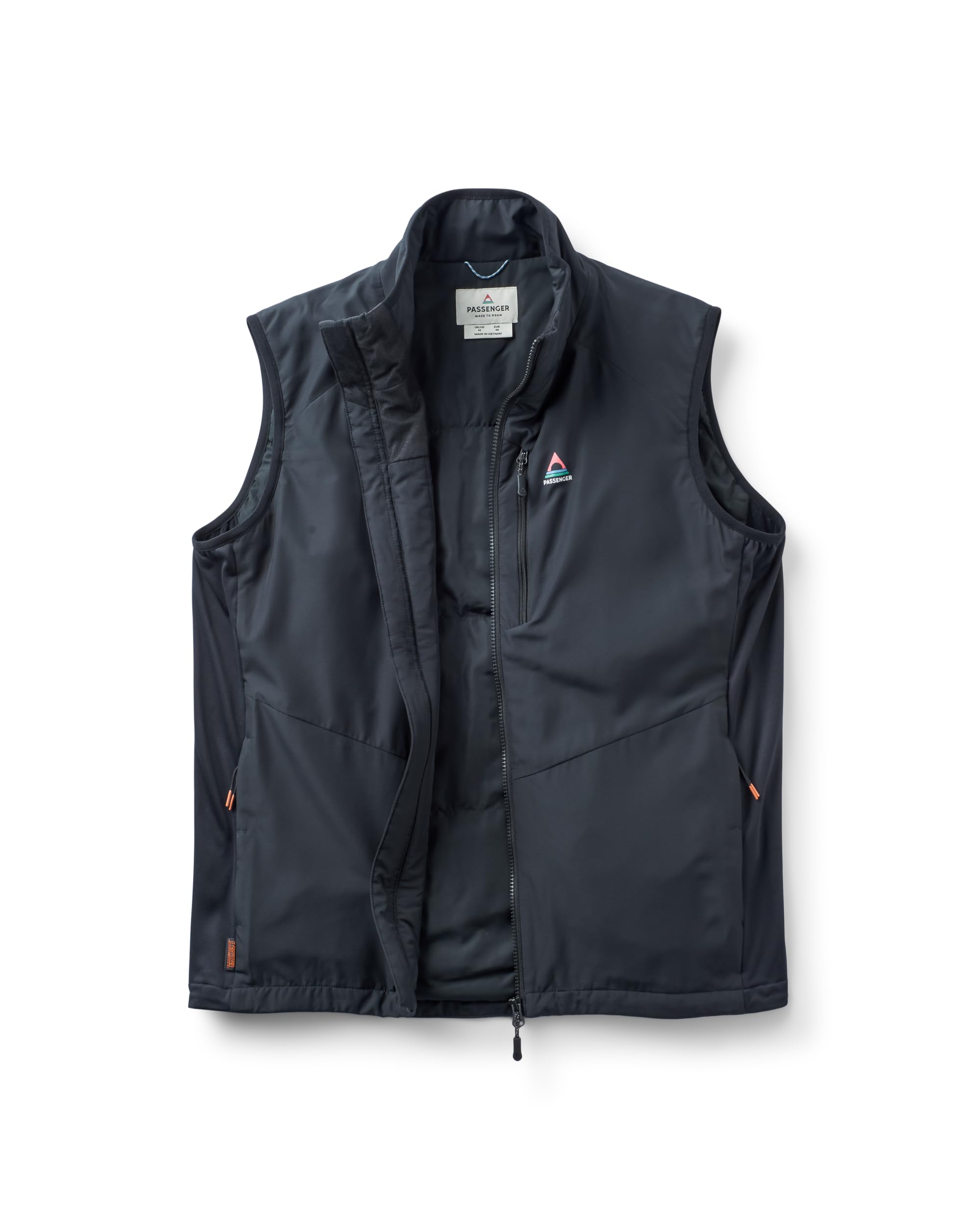Passenger Men's Black Daybreak Lightweight Recycled Thermore® Insulated Vest (Uk, Alpha, S, Regular, Regular, )