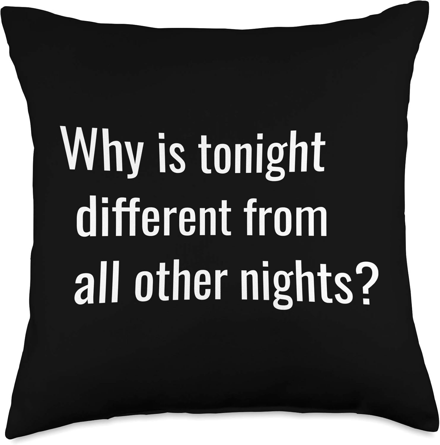 Passover Gift Why Is Tonight Different Ma Nishtana Jewish Throw Pillow