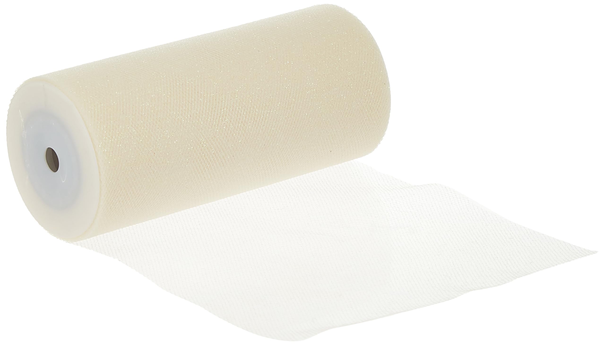 Berwick Offray 6 Inch Wide Craft Tulle Ribbon - 100 Yard Spool White Nylon