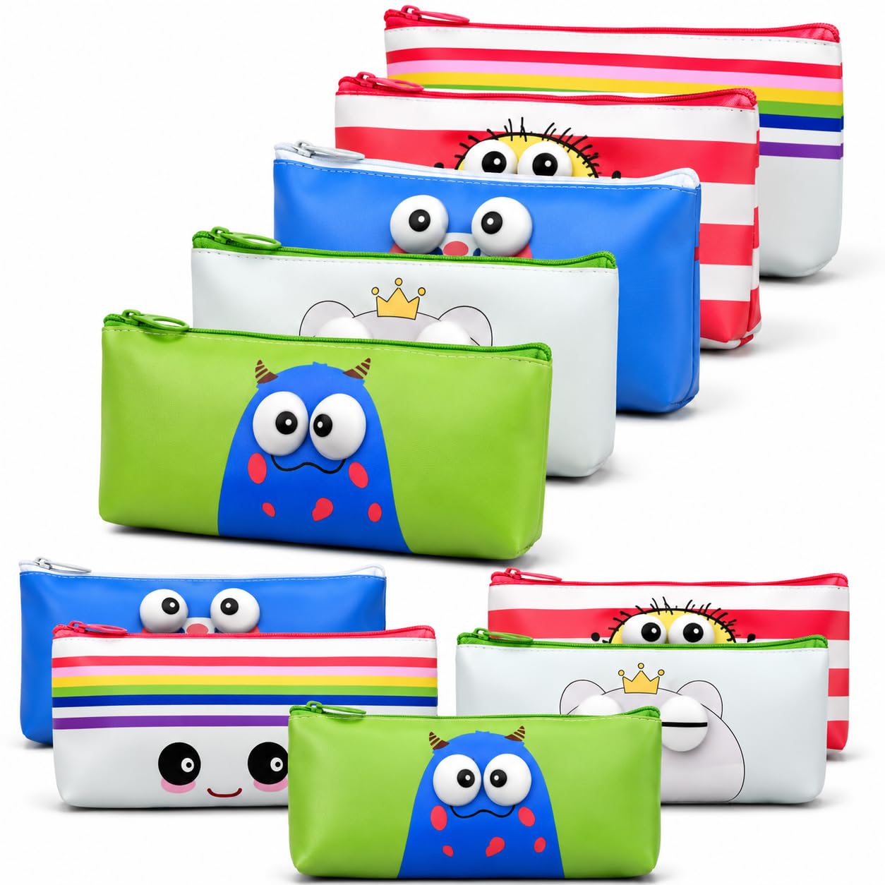 FINEMOE Set of 10 Party Return Gifts for Birthday - 3D Pencil Case & Pen Holder for Kids - Soft & Waterproof Pouch with Multiple Designs, Cute Stationary Bulk Return Gift for Girls & Boys Age 3-12-image-31