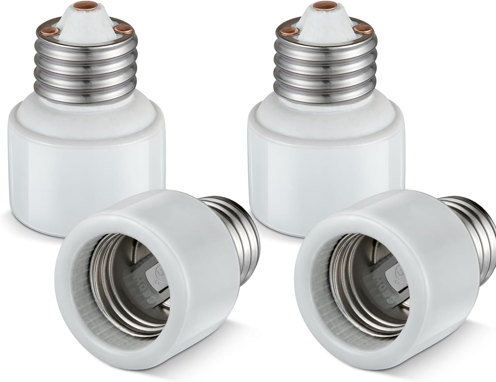 Light Socket Extender,Porcelain Socket Extension Adapter,E26 to E26 Standard Medium Screw Bulb Socket Extender Adapter,Recessed Socket Extension Converters