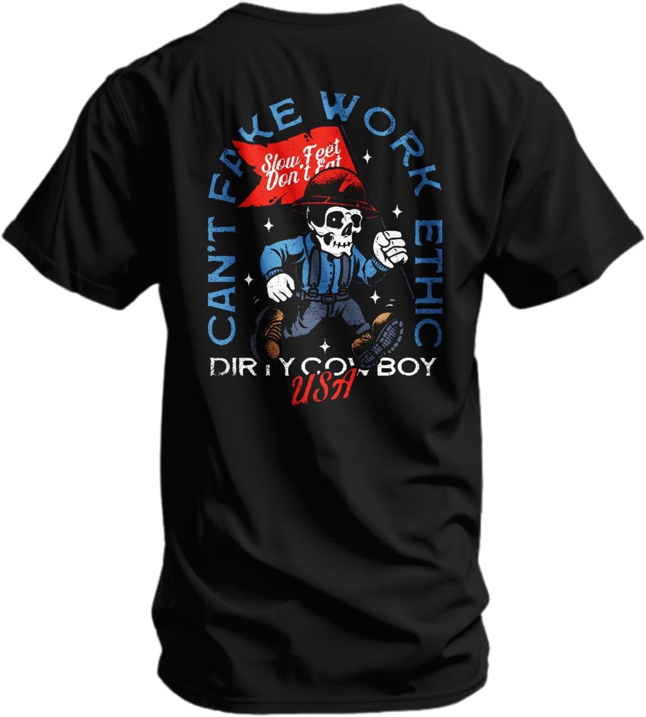 Combat Iron Men’s Graphic Short Sleeve T-Shirt | Can't Fake Work Ethic Graphic Tee | Athletic Fit Shirt