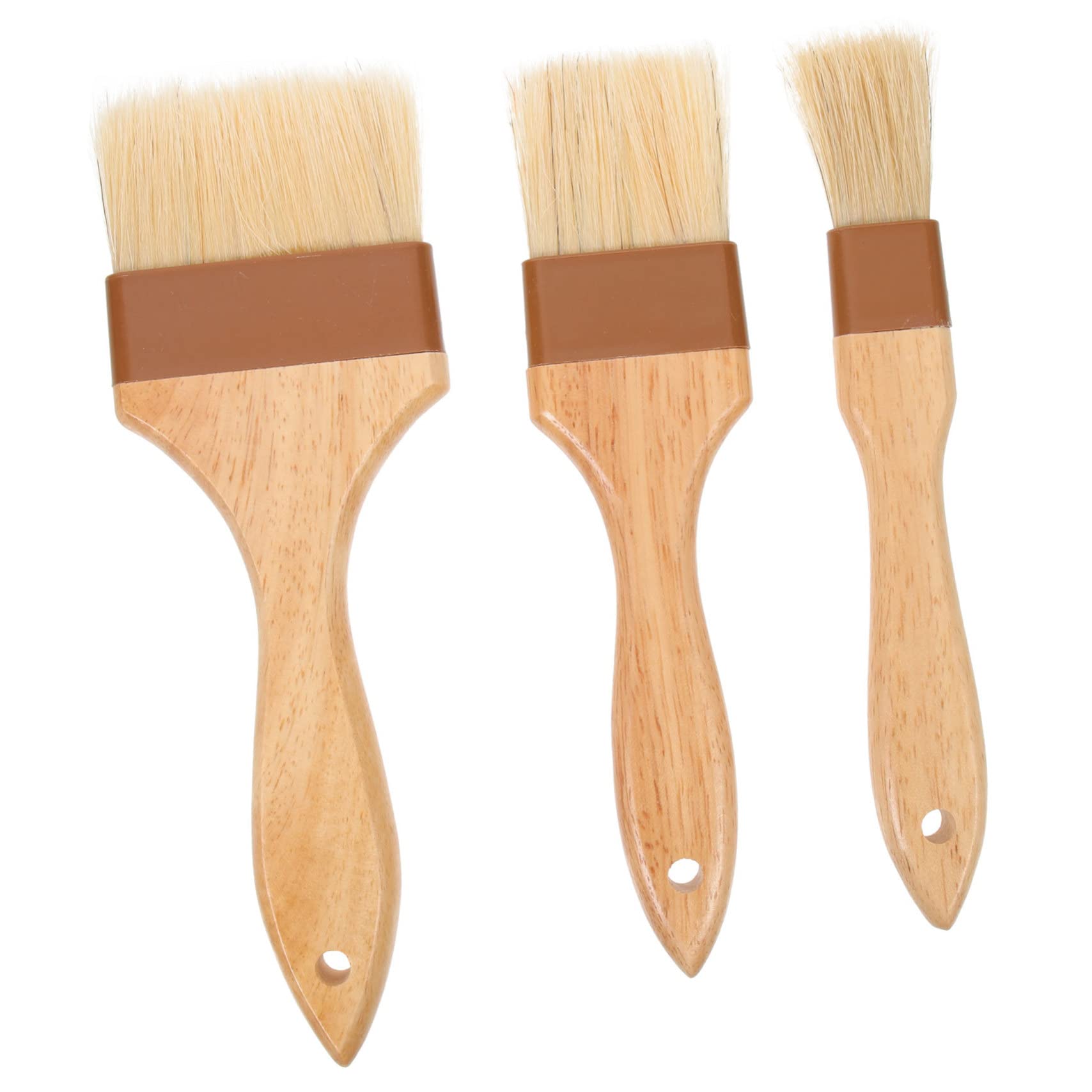 ULTECHNOVO 3Pcs Bbq Oil Brush Basting Brush for Cooking Baking Lightweight Easy to Store for Outdoor Grilling Marinating Saucing