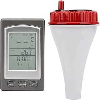 LIUHD Floating Pool Thermometer,Water Temperature Tester with Solar Energy Wireless Water Temperature Thermometer Indoor Monitor for Swimming Pools Spas Hot Tubs