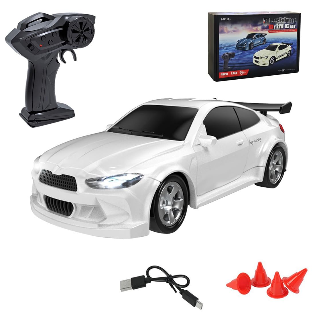 Amazon.co.jp: XeleMush 1/64スケール 4WD ミニRCドリフト、2.4G 15KM