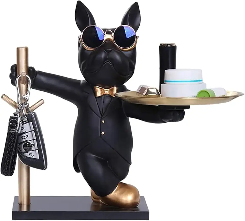Fransk bulldogg förvaringsskulptur