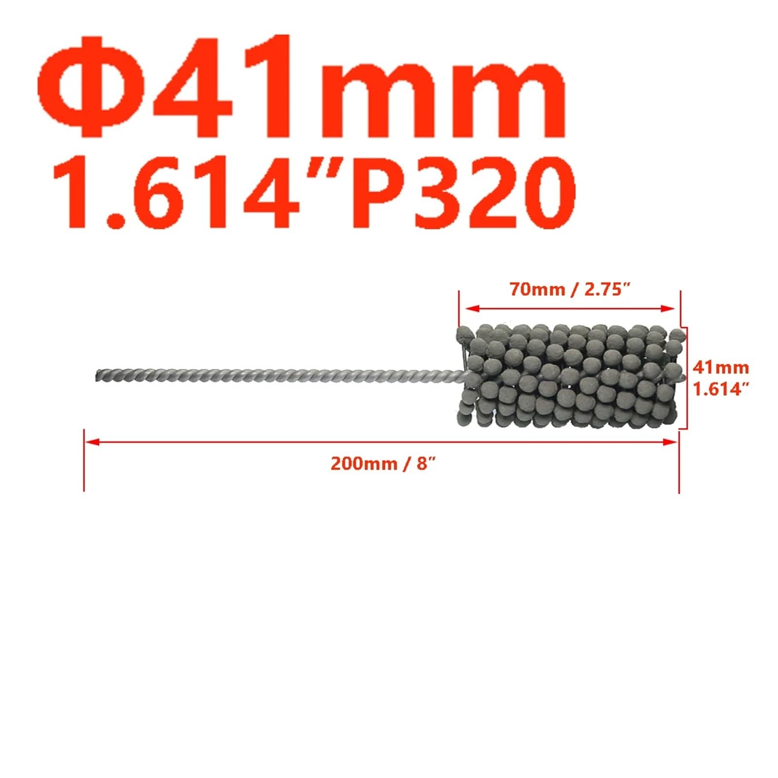 Szczotka ścierna do gratowania kulek 6–88 mm Tarcza polerska do rur(41mm x P320)