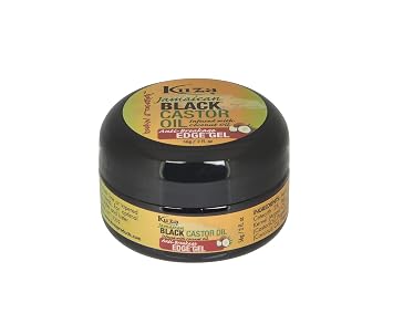 Kuza Jamaican Black Castor Oil Anti-Breakage Edge Gel - Infused with Coconut Oil - for Dry, Fragile Hair, 2 oz