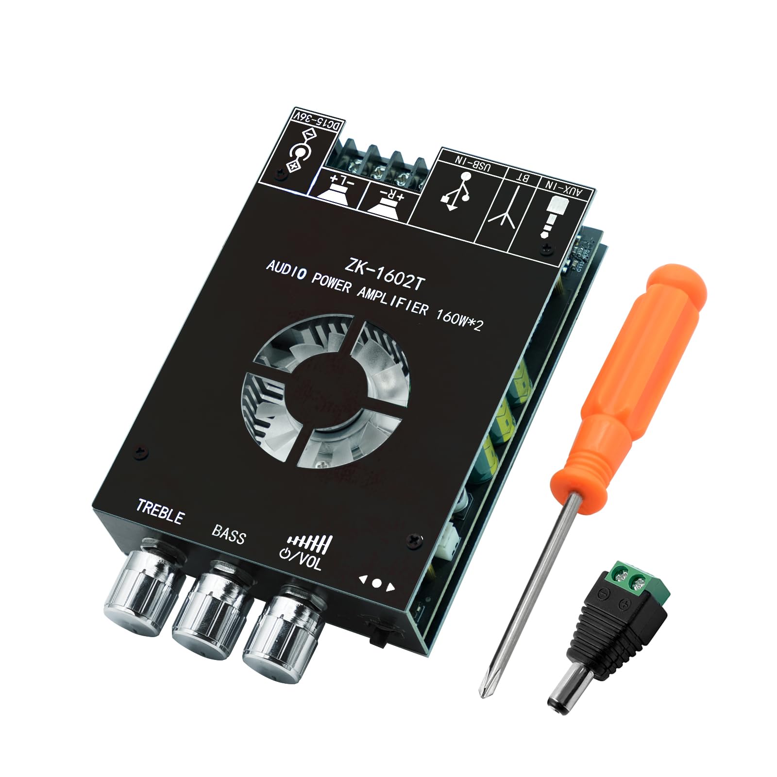 Amazon.com: ZK-1602T 160W+160W Bluetooth Amplifier Board with