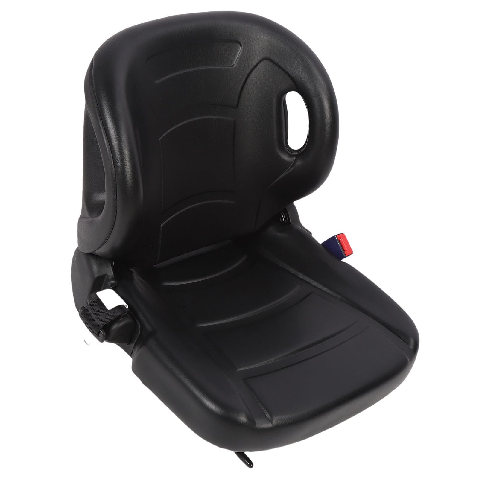 Generic Asiento de Montacargas Universal, Respaldo Ajustable del Asiento de la Carretilla Elevadora con Cinturón Seguridad para Maquinaria Construcción