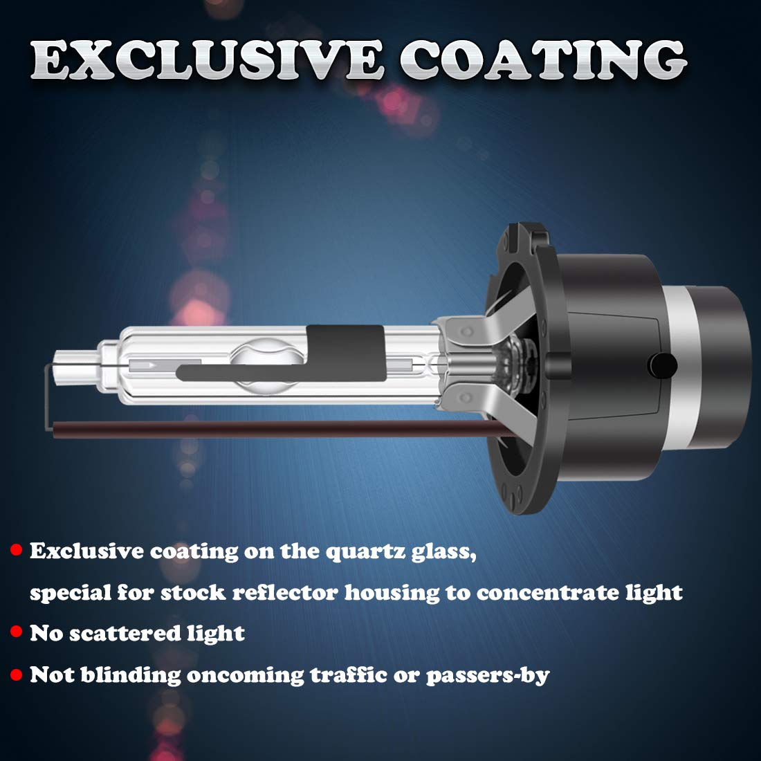 TECTICO D2R Xenon Brenner 35W 4300K Ultra Warmweiß Extreme Vision mehr Helligkeit 12V Auto HID Scheinwerfer Birne Autolampe Lampe, 2 Stücke