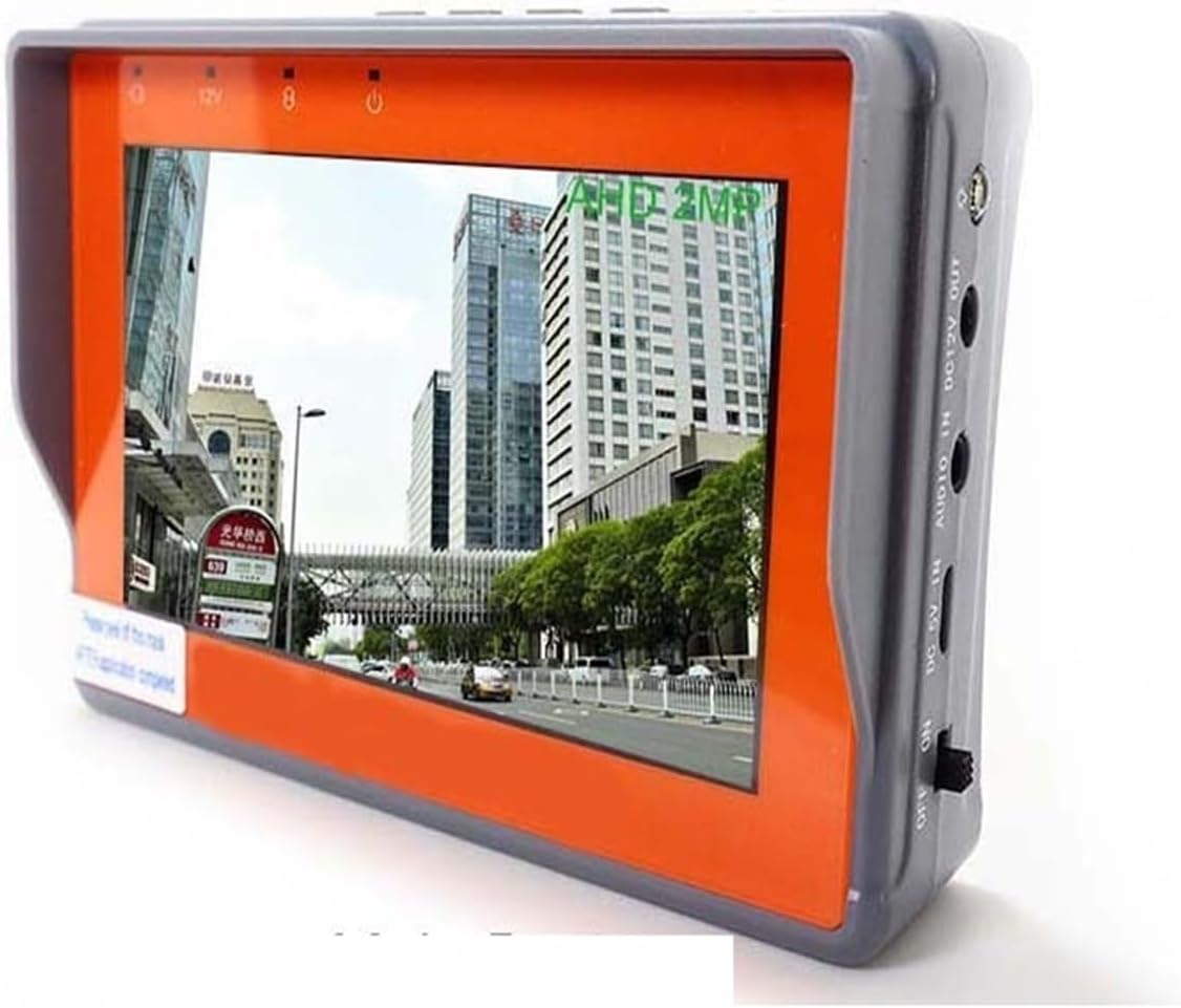 IP Camera Tester, Video Surveillance Tester Monitor 4.3 Inch HD AHD 8MP, Analog Camera, PTZ UTP Cable Test, Output 12V1A IV7A