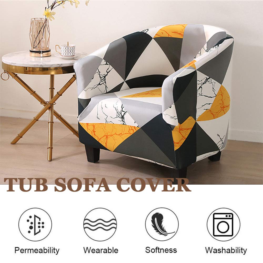 Highdi Copripoltrona 1 Posto Elasticizzato Tinta Unita Chesterfield, Fodere Copripoltrona da Cocktail Universale Lavabile Rimovibile Fodera per Poltrona per Hotel Salotto (Army Green)