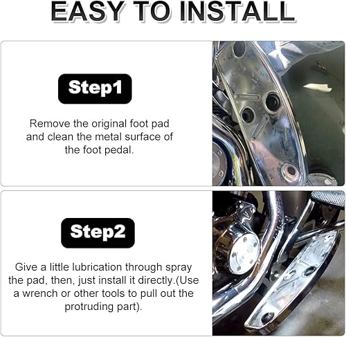 Miniatura 7 de WATERWICH Insertos delanteros para conductor, reposapiés de piso, compatibles con Harley Davidson Touring Road Glide Electra Glide Heritage Softail