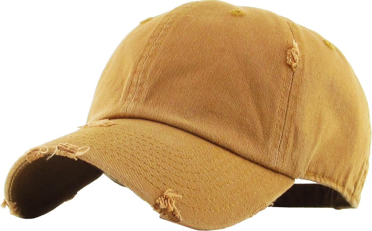 Vintage Washed Distressed Cotton Dad Hat Baseball Cap Adjustable Polo Trucker Unisex Style Headwear Adjustable