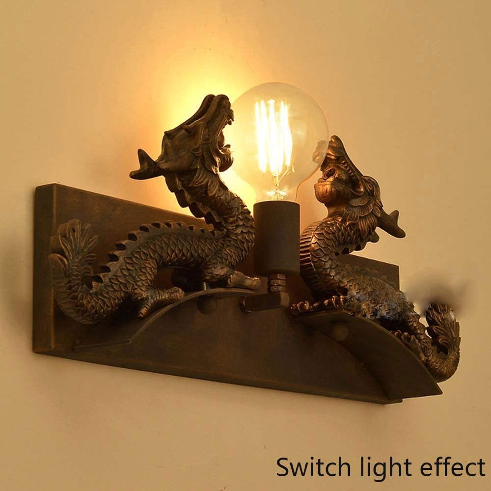 Amazon.co.jp : GYZLZZB 壁ランプドラゴンウォールライトガーゴイル
