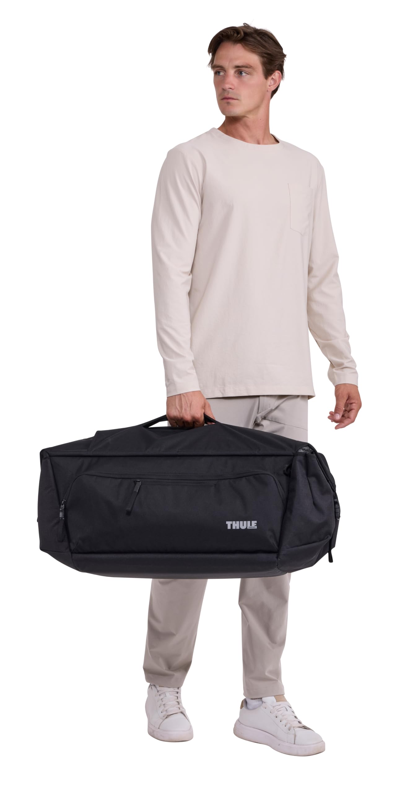 Thule RoundTrip MTB Duffel 70L, se Adapta a Equipo de Descenso y más, Paneles divisores Ajustables, organización de artículos pequeños, Correas de Mochila integradas