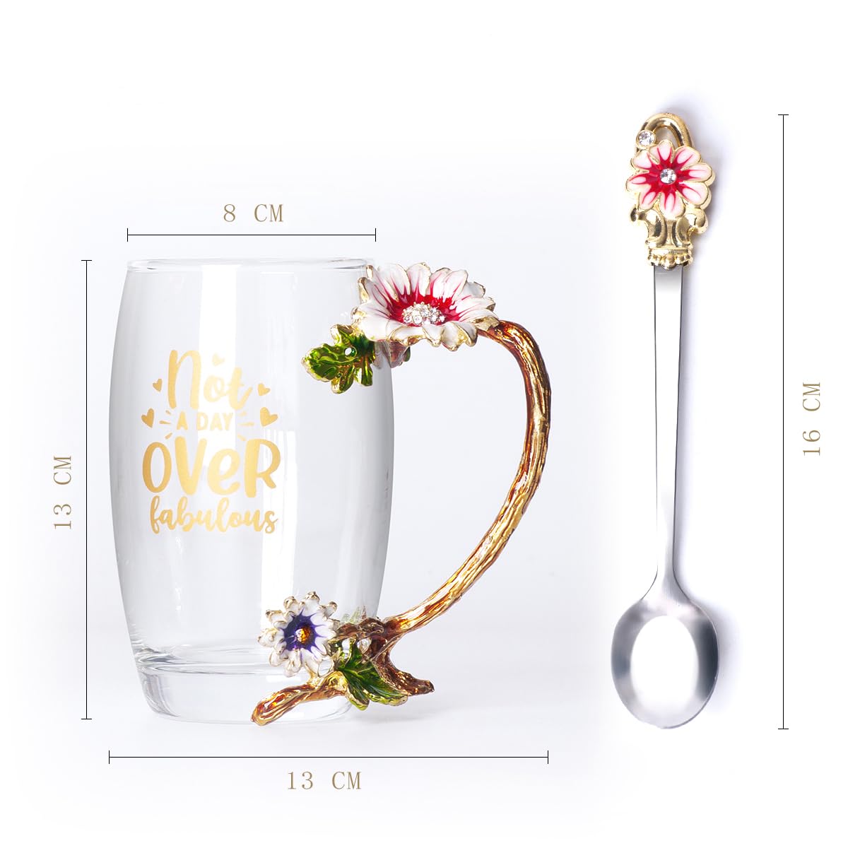 Tasses à Café En Verre Avec Papillons Et Fleurs Tasses à Café En Verre