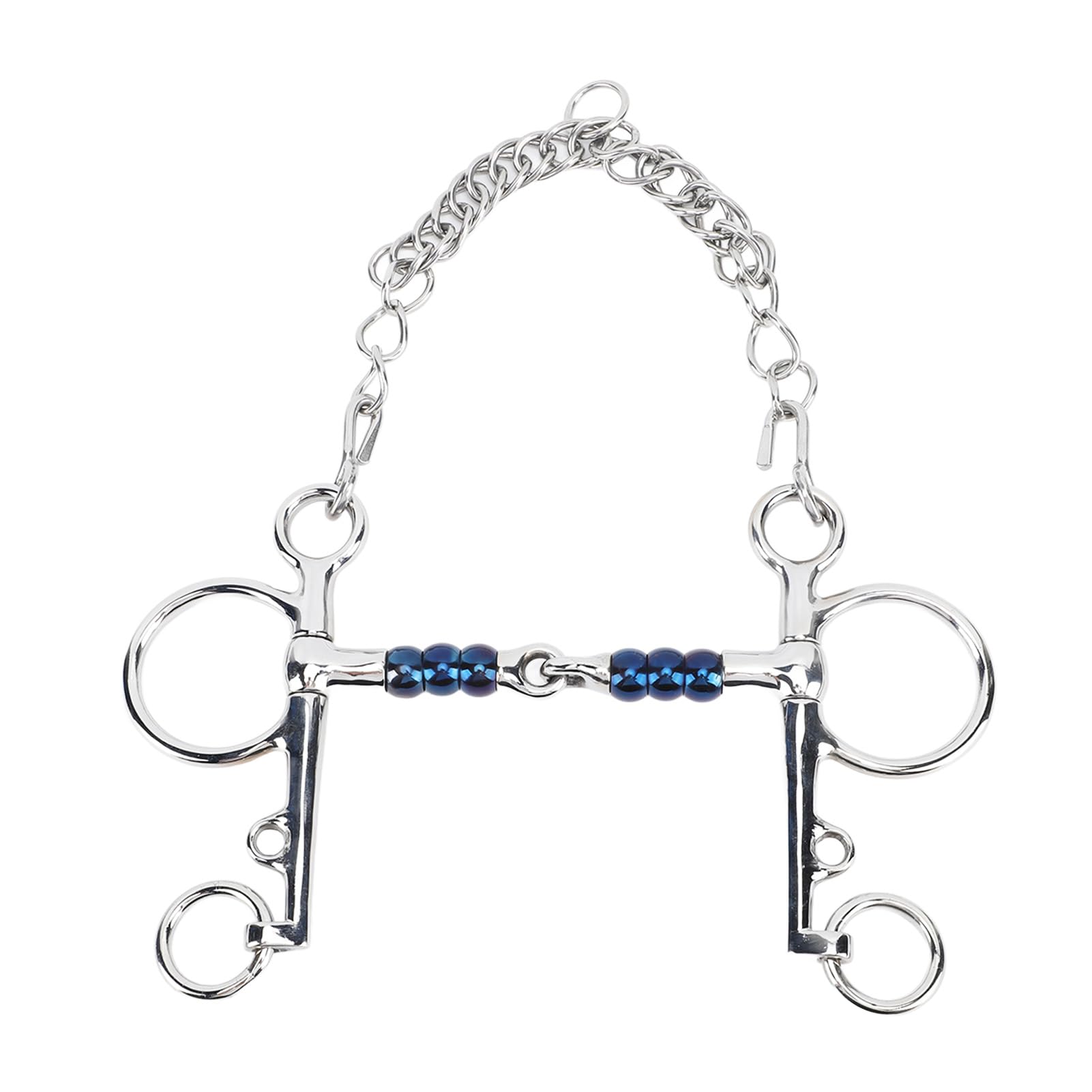 Horse Mouth Bit, 125mm Horse Bits Stainless Steel Training Bit D Rings Equestrian Snaffle Bit for Training Equestrian Equipment Racing Accessory