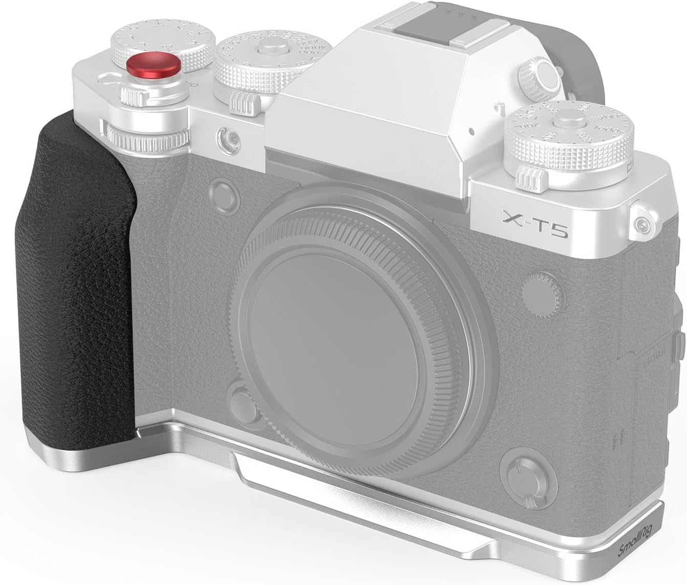 SMALLRIG X-T5 L-Shaped Handle for FUJIFILM X-T5, Built-in Quick Release Plate for Arca, Silicone Side Handle, Shutter Button, Lightweight and Comfortable - 4136