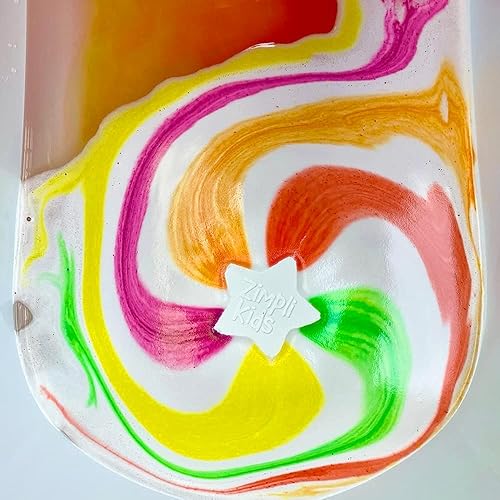 Miniatura 8 de Zimpli Kids 3 bombas de baño grandes con forma de arco iris de nube, bombas de baño de efecto especial para niños, juego de regalo de burbujas