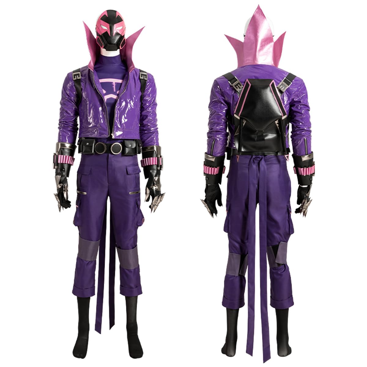 Miles-Morales Cosplay Custom Halloween Battle Suit Customes Anime Sets,XL,Purple