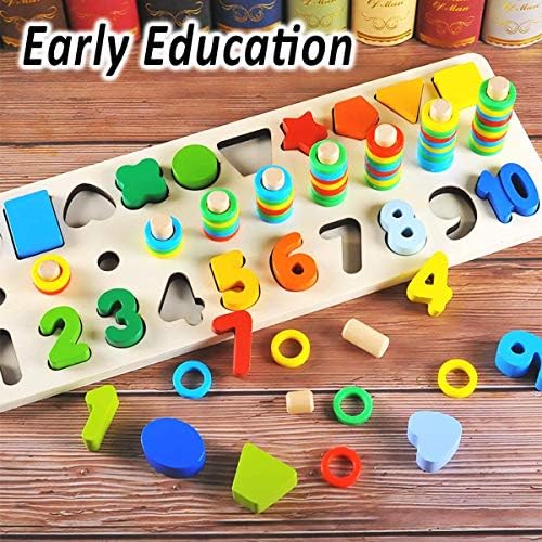 Afufu Montessori Toys for 3 4 5 Year Old, Counting Games for Toddlers Wooden Shapes Number Puzzle Boards, Early Educational Math Activities Toy Matching Jigsaw | Birthday Gifts for Kids Boys and Girls 2 61yaF8XSbAL. AC