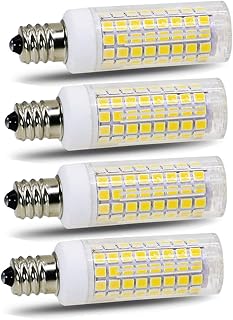 youbiao zhou E11 led Bulb 75w 100w Halogen Bulbs Replacement, JD T4 e11 Mini Candelabra Base 110V 120V 130 Voltage Input Light Bulbs, Pack of 4 (Daylight 6000K)