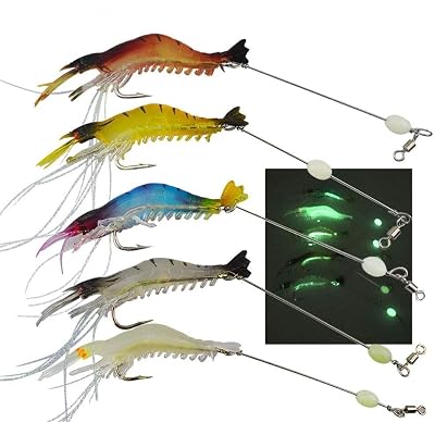 Valkyrie 5 Pieces Realistic Silicone Shrimp Fish Food with Phosphorus - Box - 7.5cm 5.5gr