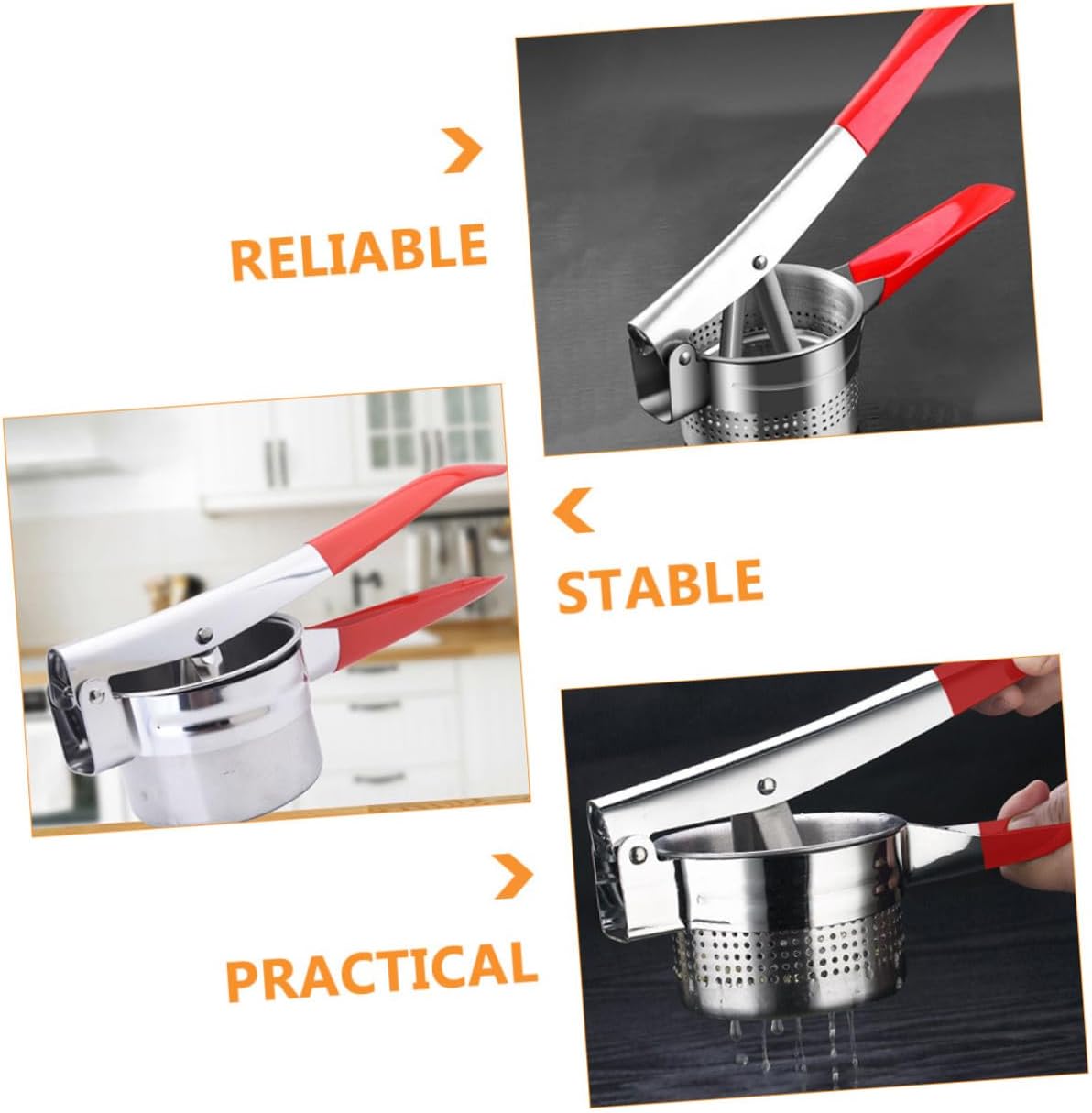 Heavy Duty Manual Fruits Juicer Squeezer Hand Press Kitchen Tool with Smooth Lining and Fine Filter for Lemon Watermelon Juice