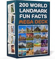 200 World Landmark Fun Fact Cards for Kids - Educational Flash Cards, Lunchbox Notes, Homeschool, Travel + 60 Space Facts Bonus