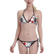 Womens Halter String Triangle Bikini Set, Adjustable Two-Piece Swimsuit, Quick-Dry Beachwear