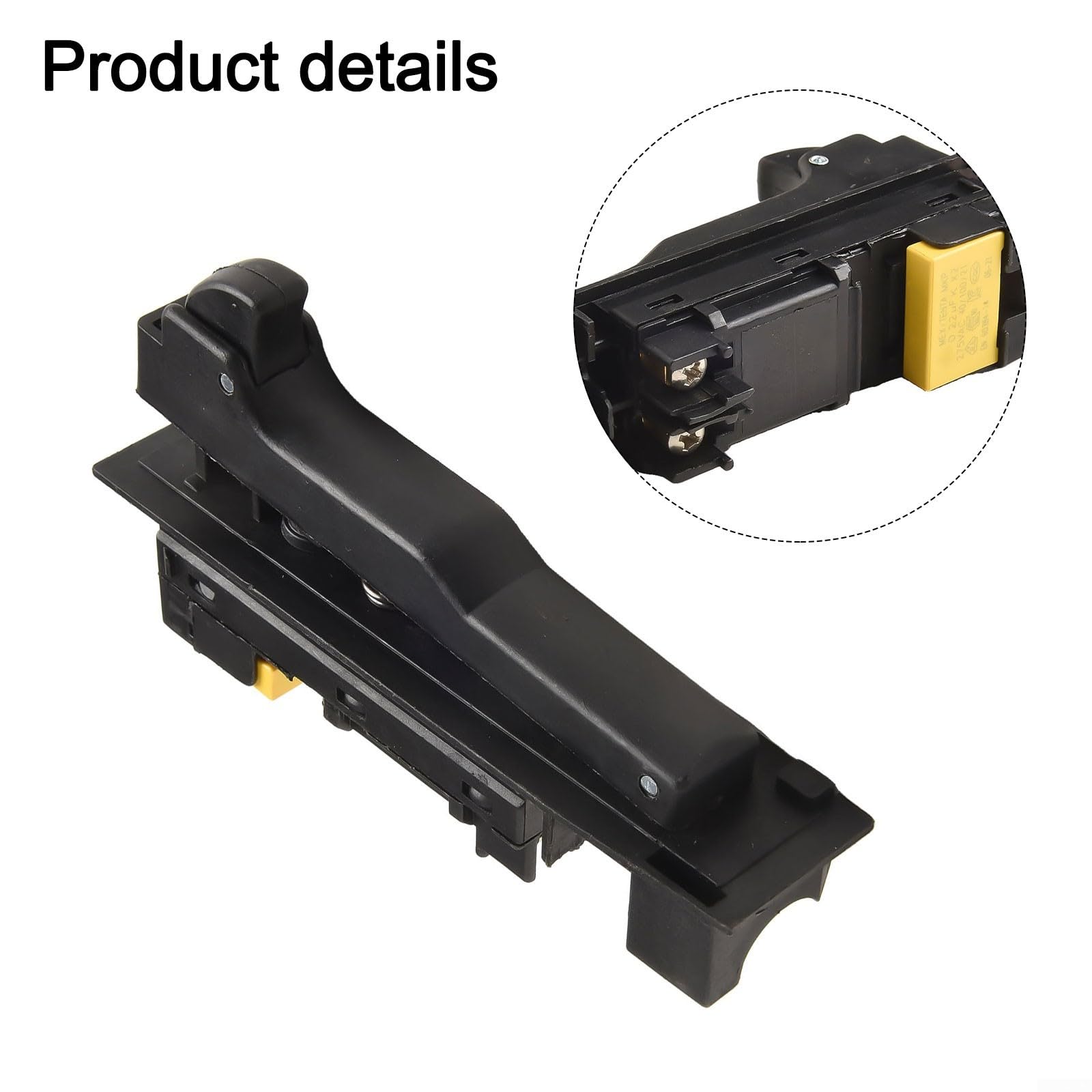 Interrupteur à gâchette de rechange pour meuleuse d'angle 180 GA9030 GA9020 GA7030 GA7020 9069 9067 9059 9049 9047 9016B 9015B G18SE3, plastique et métal, environ 127 x 31 mm, 1 pièce