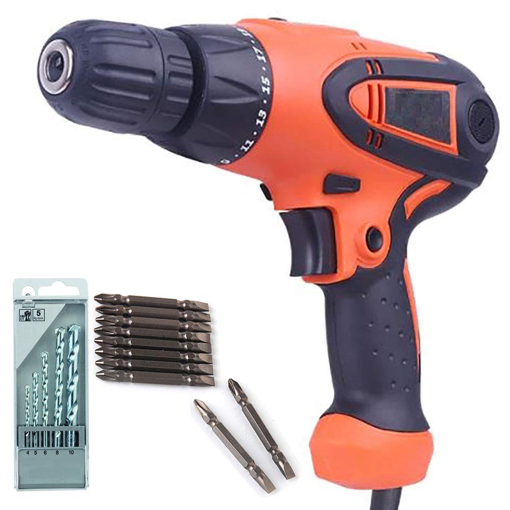 Shoppingekart Electric hand drill 10mm screwdriver machine for multipurpose reverse forward torque Setting With PH2(+/-) 10pcs Bits and 5 pcs Hss drill bit set KM-101-(10 mm/350W/750 Rpm/Multicolor) (B08Z479CWZ) Amazon Price History, Amazon Price Tracker