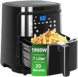 Aigostar Smart Cube Friggitrice ad Aria 7L WiFi 1900W ? Touch Screen, Senza Olio, Nera - 1