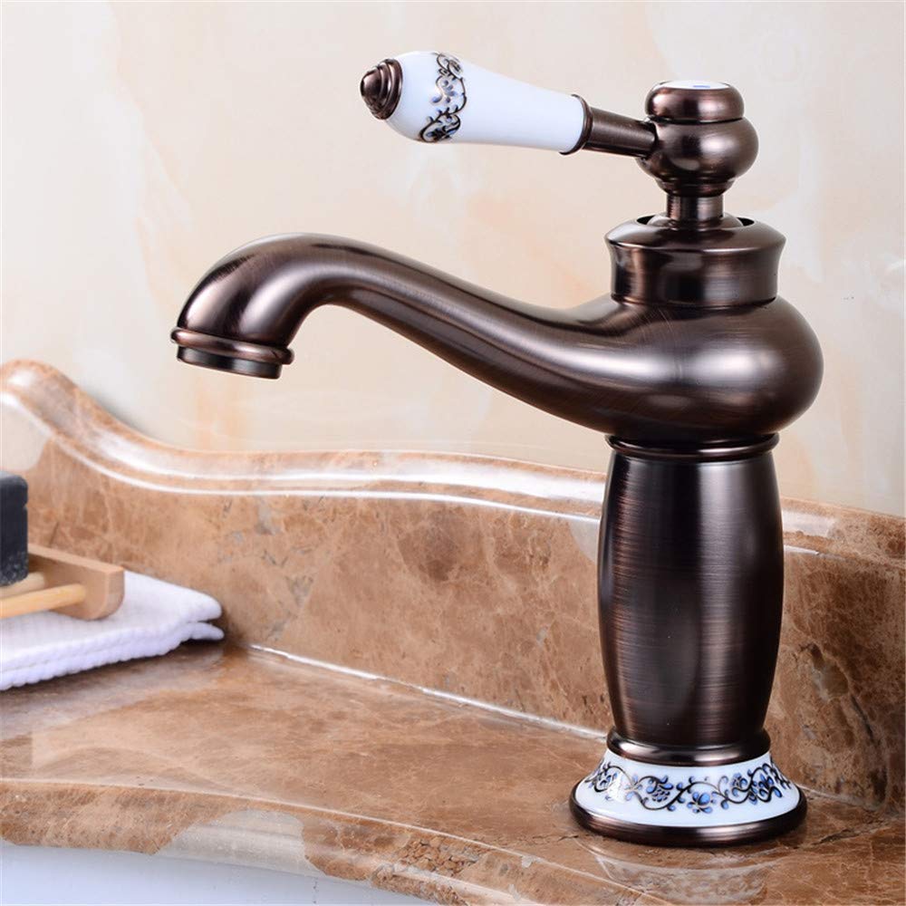 Mitigeur de lavabo rétro en acier inoxydable 304 pour salle de bains