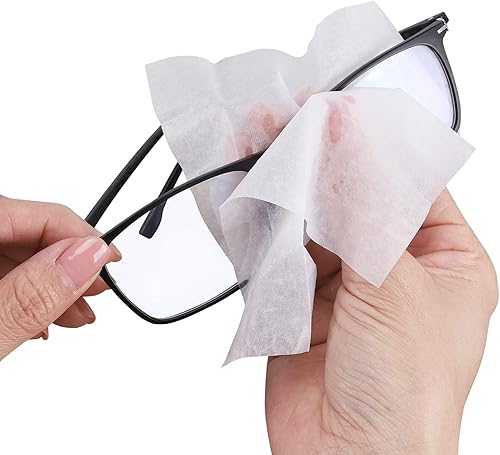 Miniatura 3 de Toallitas de limpieza de lentes prehumedecidas, gafas seguras y de secado rápido y limpiador de pantalla, envueltas individualmente (180)