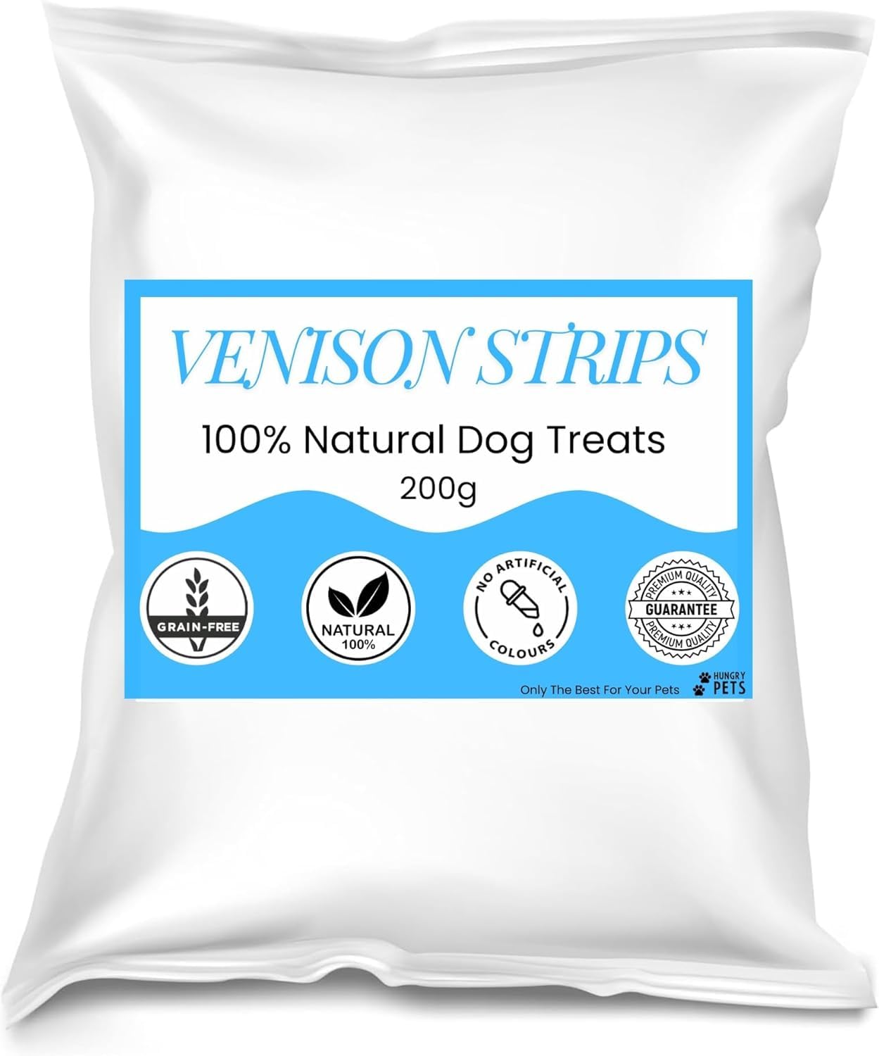 Premium Natural Dog Treat (200g, Venison Strips)