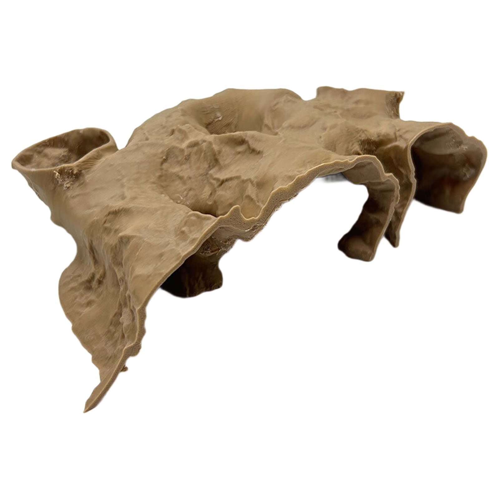 Aquarium Decor, Multiple Entrance, Natural Textured Shrimp Cave Ornament with Observation Holes, Fish Shrimp Shelter Cave Ornament for Territorial Species Habitat Enhancement and Stress Relief