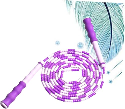 Miniatura 5 de Skipping Rope Lightweight Beaded Segment Jump Rope for Men Women Purple Ergonomic Anti-slip Handle Fitness Training Workout