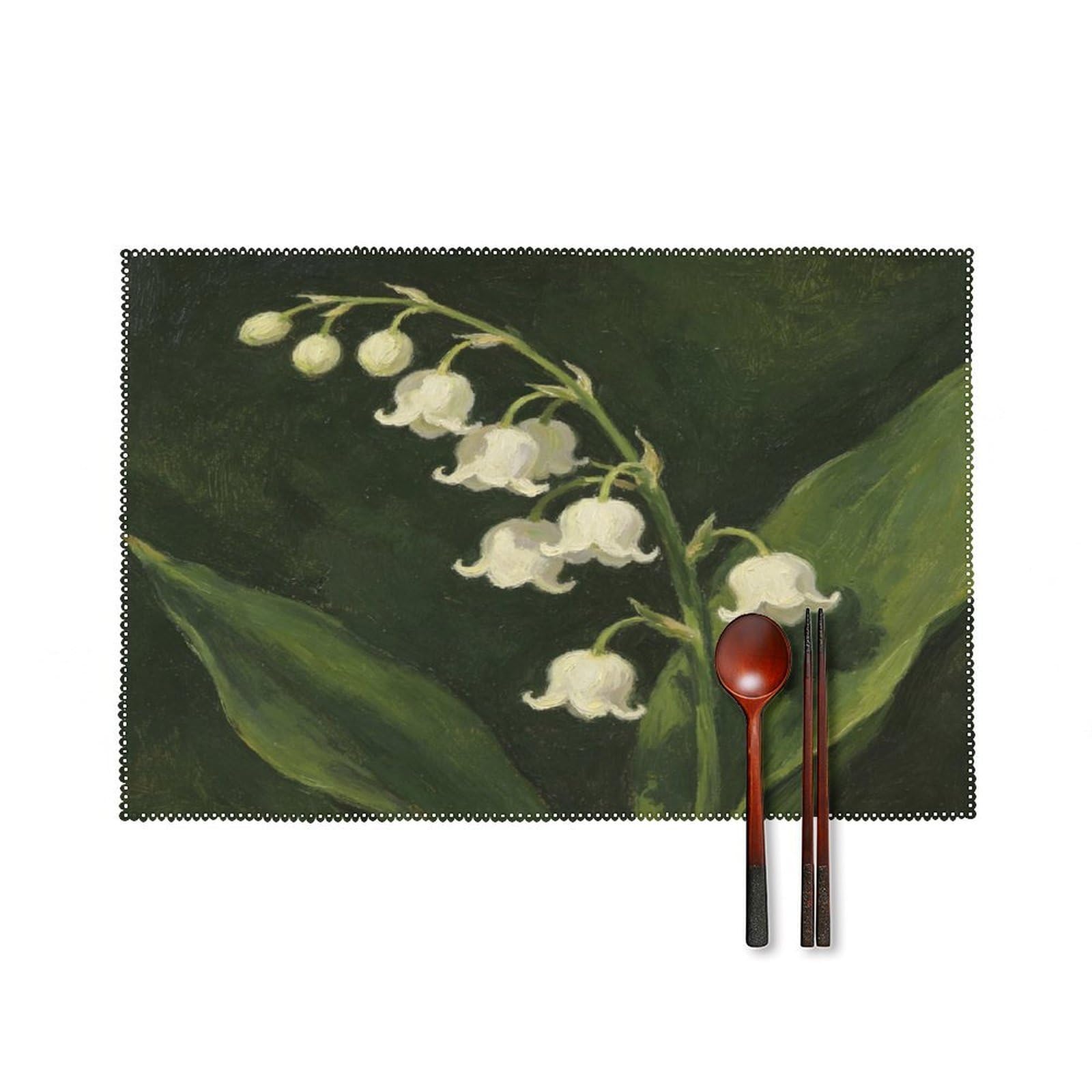 Fodpand Style Flowers Painting Placemats Set Of 4 Place Mats Table Mats