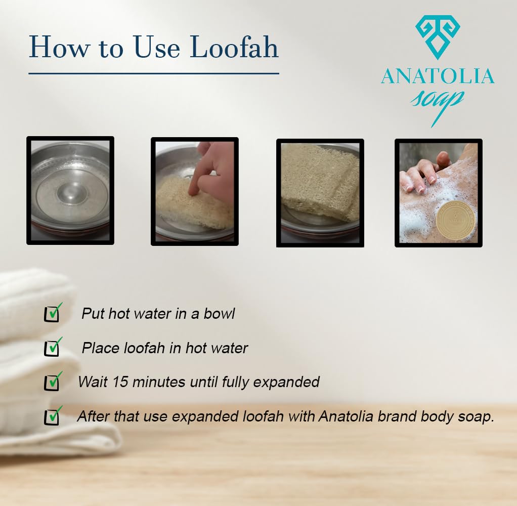 Anatolia Soap Doğal Kabak Bulaşık Süngeri 10 cm Doğal Lifler Anti-Bakteriyel 1 Adet