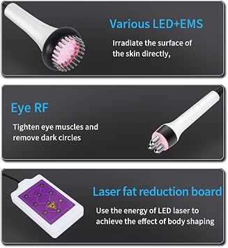 80K Ultrasonic Vacuum Cavitation Machine, 6 In 1 Multipolar Radio Frequency Photorejuvenation+EMS Machine,Skin Lift Massager Cellulite Reduction Device, weight Loss Beauty Machine for Face Waist Leg