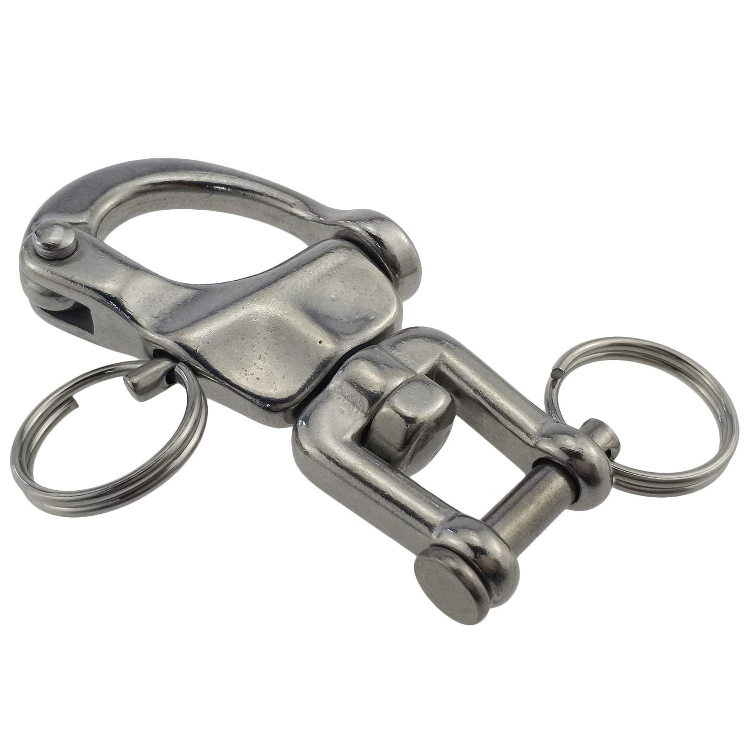 LB PARTS - Par de grilletes giratorios de acero inoxidable 316 para velero o spinnaker, 4Packs 2-3/4"