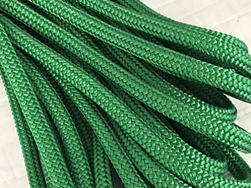 Green Double Braid Nylon Rope 1/2 Inch (100 ft. Hank)