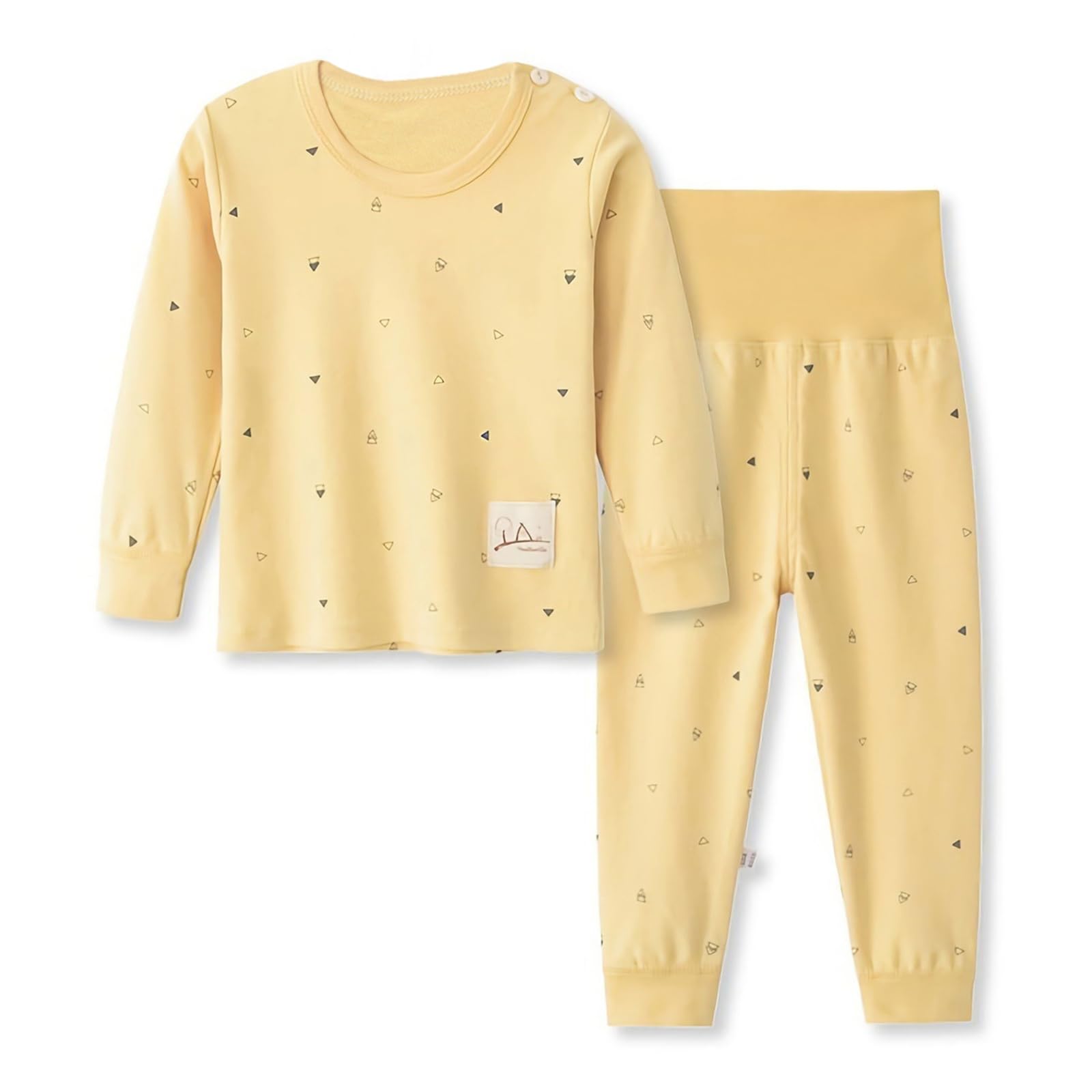 100% Cotton Baby Boys Girls Pajamas Set Long Sleeve Sleepwear