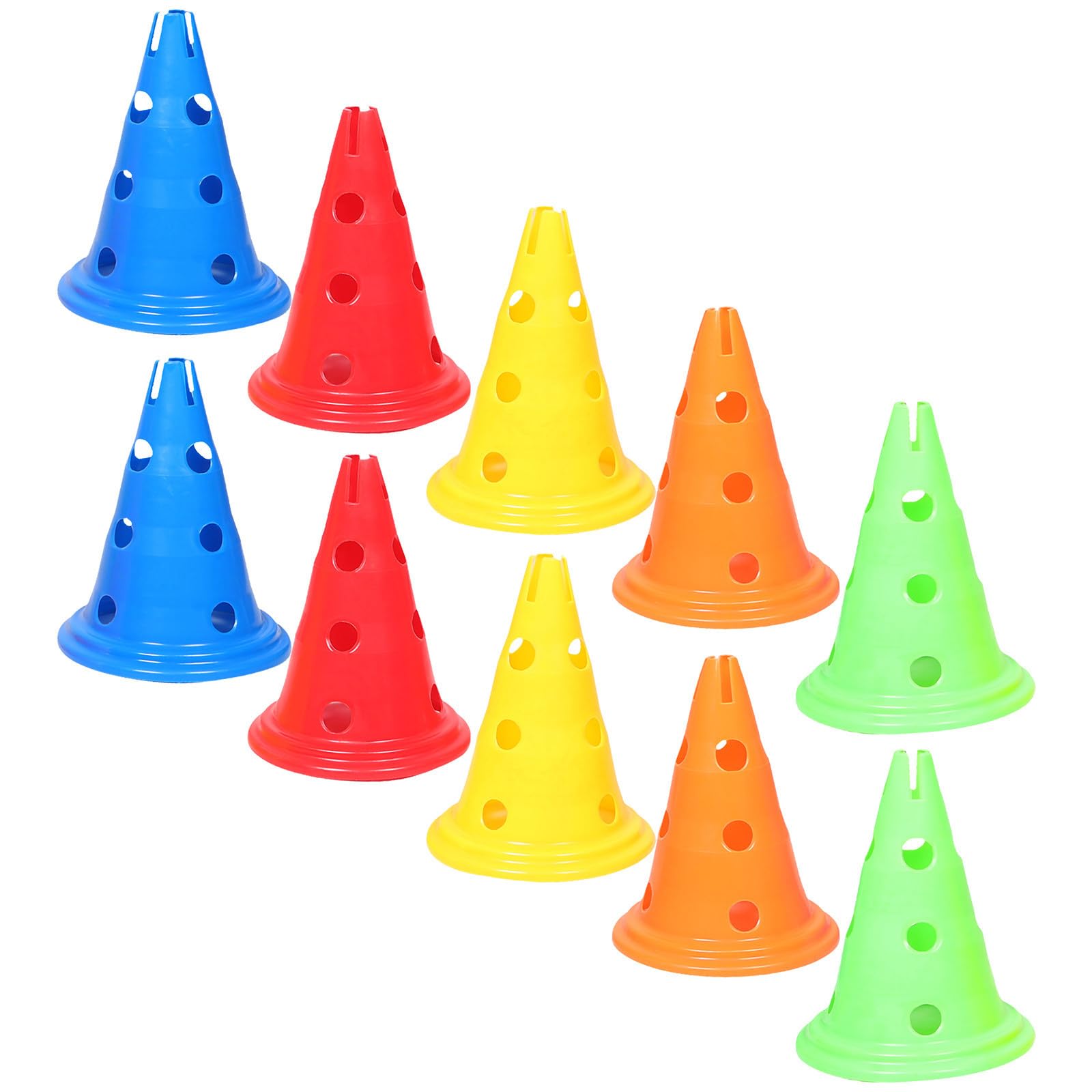 TOYANDONA 10 Pièces Cônes D’entraînement Football Soccer en PE, Base