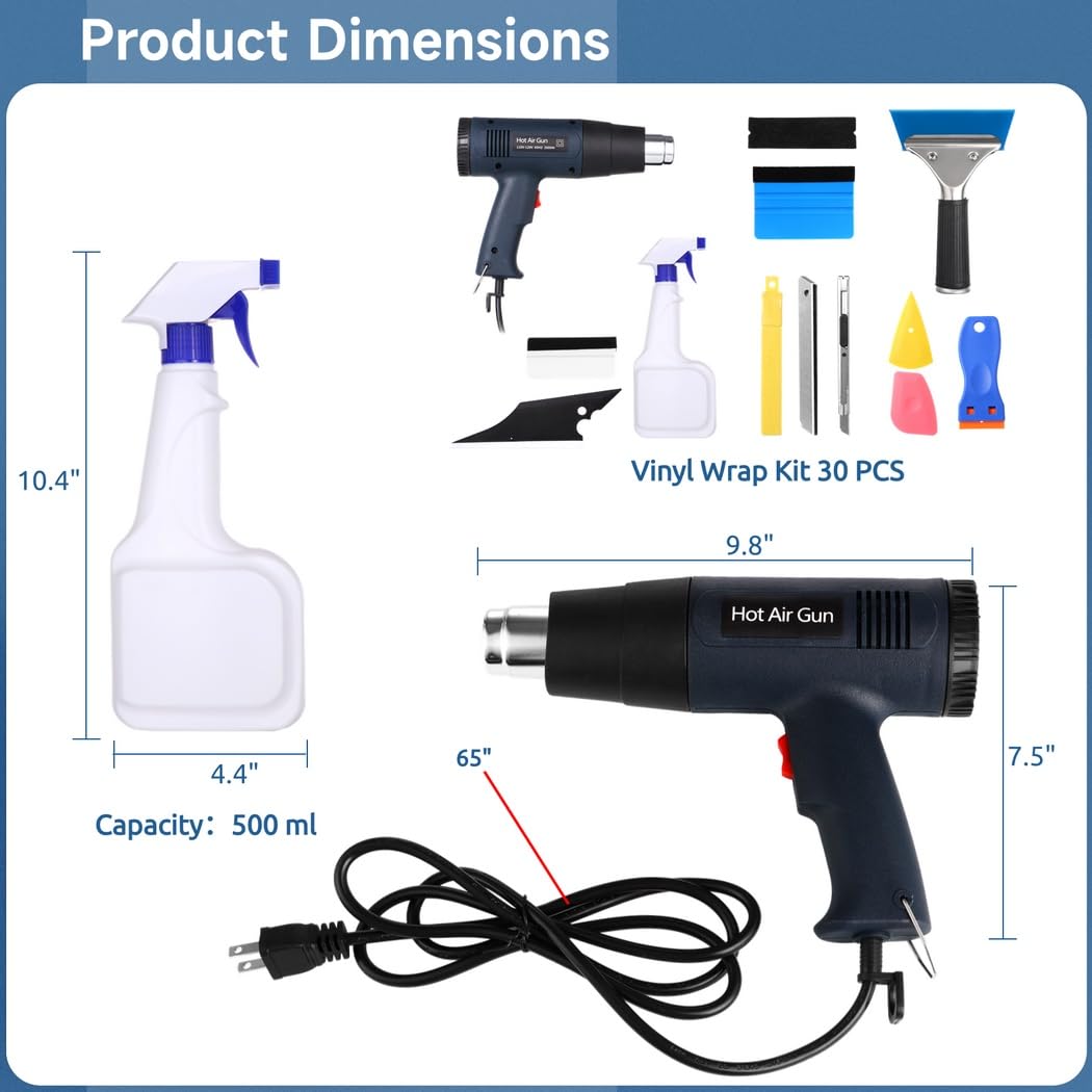 Kit di strumenti per avvolgimento in vinile per auto con pistola