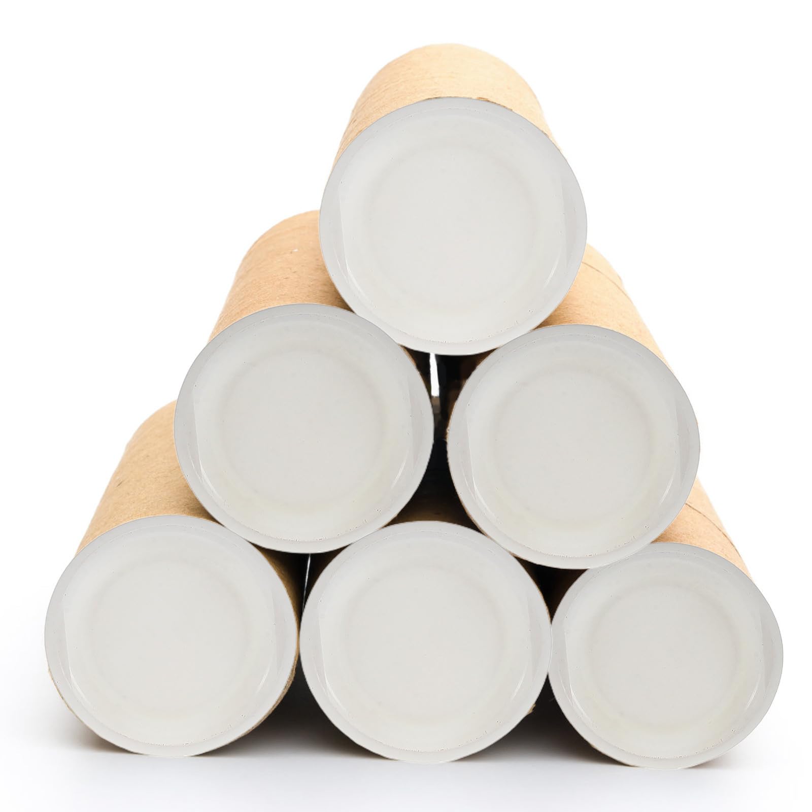 Beavorty Kunststoff Verschlusskappen Weiß 30 Stück 50mm für Multifunktionale Kartonröhren und Papierhülsen Bastel und Versandzubehör