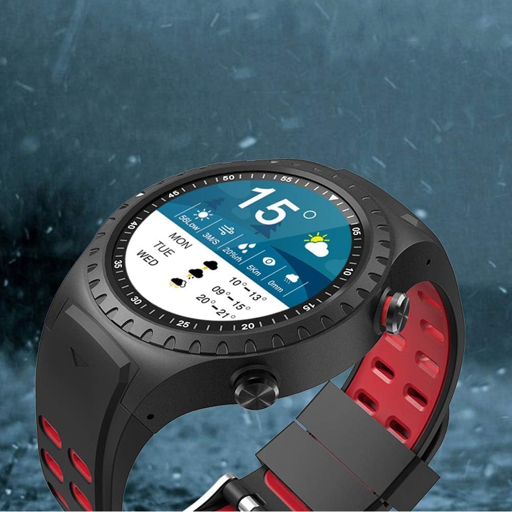 GPS Bluetooth Sport Smart Watch Bussola Sport all'Aria Aperta, Fitness Tracker Impermeabile Schermo A Colori Activity Tracker con Cardiofrequenzimetro per Uomo Ragazzo Donna, Red